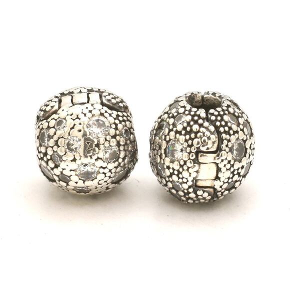 Pandora Jewelry - Two Authentic PANDORA Cosmic Stars Clips - 791286CZ
